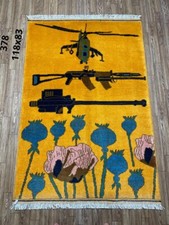 Tapete de ópio afegão feito à mão com lindas flores tamanho 4 x 2,6 pés comprar usado  Enviando para Brazil