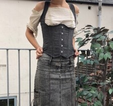Underboob grey corset for sale  WORKSOP