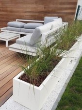 Weißes design pflanzgefäß gebraucht kaufen  Cochem-Umland