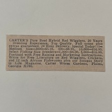 Carter worm gardens for sale  Hinckley