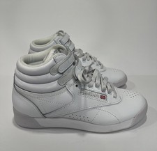 Reebok Damskie Freestyle Hi High Top Sneakersy Białe/Srebrne Rozmiar 6 na sprzedaż  Wysyłka do Poland
