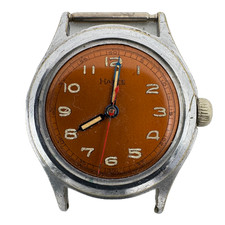 Relógio de pulso mecânico masculino vintage Haste mostrador de cobre aço suíço 370 comprar usado  Enviando para Brazil