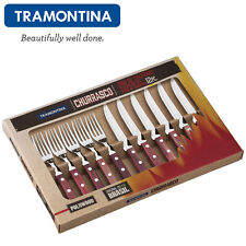 Conjunto de utensílios de mesa TRAMONTINA 12 peças talheres para churrasco garfo faca churrasco comprar usado  Enviando para Brazil