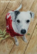 Aquarela personalizada da foto, foto para aquarela, 100% feita à mão, Herança comprar usado  Enviando para Brazil