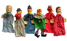 6 bonecos de mão antigos teatro de fantoches feitos à mão década de 1930 top, usado comprar usado  Enviando para Brazil