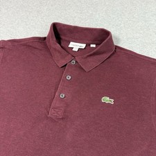 Camisa polo masculina esportiva Lacoste 7 XXL 2XL malha marrom elástica Athleisure  comprar usado  Enviando para Brazil