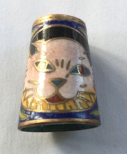 Cloisonne cat thimble for sale  KINGSWINFORD