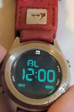 Usado, Quiksilver Viper Pack relógio digital feminino tom prata pulseira de náilon vermelha comprar usado  Enviando para Brazil