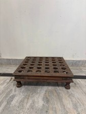 Bajot de mesa de centro baixo estilo antigo de madeira | Chowki vintage esculpido à mão comprar usado  Enviando para Brazil