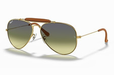 Ray Ban CRAFT RB3422Q 001/M9 58-14 Dourado - Couro Verde Gradiente Azul POLARIZADO comprar usado  Enviando para Brazil