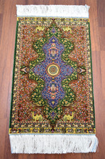 Tapete de seda 100% bambu seda mini tapete 16"" x 23"" tapete decoração para casa tapete pequeno tapete de bambu comprar usado  Enviando para Brazil