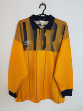 CAMISA VINTAGE UMBRO MODELO 1990 GOLEIRO FUTEBOL MANGA LONGA #1 TAMANHO XL, usado comprar usado  Enviando para Brazil