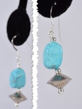 Brincos de prata esterlina + turquesa boho chique comprar usado  Enviando para Brazil