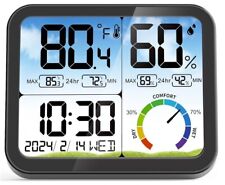 Termômetro digital interno para sala e controle de umidade display LCD de 5,8 pol. novo O/B comprar usado  Enviando para Brazil