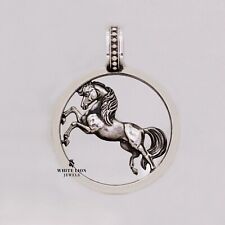 Usado, Unicórnio do cavalo Boa Sorte Pingente Oxidado 925 Prata Homens Meninos Biker Rider comprar usado  Enviando para Brazil