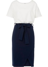 Kleid wollweiß dunkelblau gebraucht kaufen  Deutschland