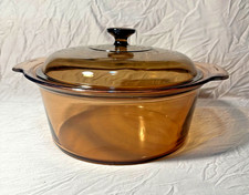 Panela de estoque de forno holandesa Corning Visions Ware [5L] com tampa PYREX 10 vidro âmbar - EUA comprar usado  Enviando para Brazil