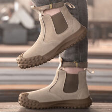 Botas masculinas de segurança trabalho biqueira de aço camurça vaca sapatos de solda slip-on leves comprar usado  Enviando para Brazil