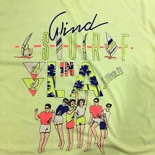Camiseta vintage anos 80 Wind Surf n LA Ocean Beach NEON surf ultra fina surfista 50/50 comprar usado  Enviando para Brazil