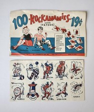 Hoja de tatuaje lavable vintage 1962 - Kockamamies - A.J. Arte temporal Wildman NY segunda mano  Embacar hacia Mexico