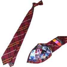 Gravata xadrez Evangelion vermelha laranja preta KONAKA/FUTATA rádio Eva Japão limitada comprar usado  Enviando para Brazil