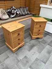 Oak topped bedside for sale  HOUNSLOW