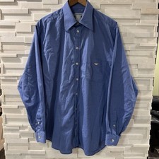Camisa social masculina manga longa 41/16 azul com logotipo branco Emporio Armani comprar usado  Enviando para Brazil