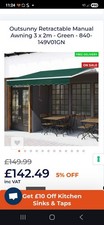Manual retractable awning for sale  PRENTON