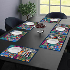 Bordado Patchwork Decoração de Mesa Corredor Indiano Vintage Placemat Conjunto Tradicional  comprar usado  Enviando para Brazil