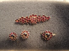Granat ring hrringe gebraucht kaufen  Berlin