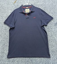 Camisa polo masculina elástica Y2K Hollister manga curta logotipo azul cali preppy comprar usado  Enviando para Brazil