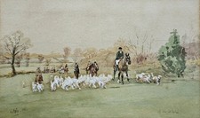 Fox hunting scene for sale  LISKEARD