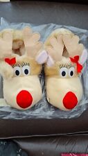 Reindeer xmas slippers for sale  BEXHILL-ON-SEA