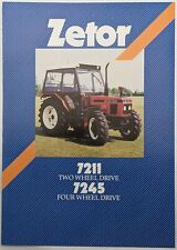 Oryginalna broszura ciągników Zetor 7211 2WD i 7245 4WD, ok. 1980., rynek brytyjski na sprzedaż  Wysyłka do Poland