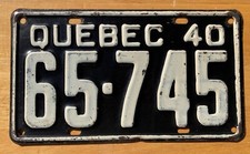 1940 québec license for sale  Olalla