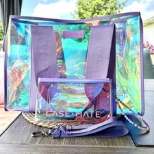 Bolsa tote de viagem Case-Mate bolha de sabão irredescente roxa bolsa de praia mercado de piscina comprar usado  Enviando para Brazil