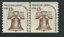 Scott #1618...13 centavos... Liberty Bell... 4 pares de linhas articuladas com goma brilhante comprar usado  Enviando para Brazil