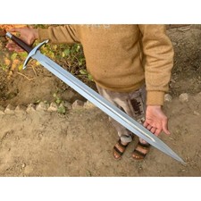 Usado, Espada viking tática de lâmina de aço carbono feita à mão personalizada | Espada de caça acampamento comprar usado  Enviando para Brazil