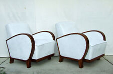 Poltronas Art Deco. Cadeiras Halabala antigas vintage coquetel clube veludo branco comprar usado  Enviando para Brazil