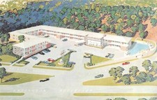 Cartão postal artista ARLINGTON, Virgínia VA IWO JIMO MOTOR HOTEL Roadside ca1950's comprar usado  Enviando para Brazil