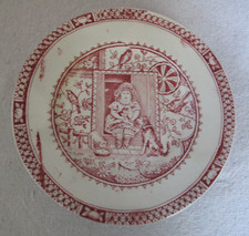 Placa infantil antiga Charles Atherton Little Mae animais de estimação mercadoria de transferência vermelha década de 1880, usado comprar usado  Enviando para Brazil