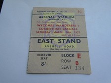 Arsenal fc....wycombe wanderer for sale  UK