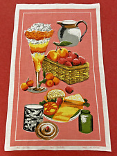 Toalha de chá de algodão vintage com padrão de prato de frutas cozinha piquenique comida arte presente, usado comprar usado  Enviando para Brazil