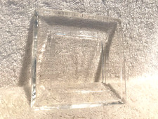 Usado, Saboneteira quadrada de vidro transparente liso 3 3/4" x 3 3/4" bugigangas comprar usado  Enviando para Brazil