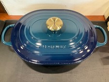 Usado, Caçarola oval oblonga Le Creuset #31 Signature ferro fundido 3,5 qt 31cm AGAVE comprar usado  Enviando para Brazil
