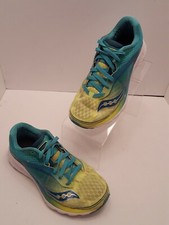  Tênis de corrida feminino Saucony Kinvara 7 amarelo turquesa branco tamanho 6.5  comprar usado  Enviando para Brazil