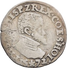 FITZ Belgia-Brabancja Filip II. 1555-1598 1/10 Ecu 1572 krzyż mastricht °TCH220, używany na sprzedaż  Wysyłka do Poland