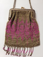 Bolsa Art Deco antiga francesa de 1920 corte em aço micro miçangas comprar usado Bolsa Art Deco antiga francesa de 1920 corte em aço micro miçangas comprar usado  Enviando para Brazil