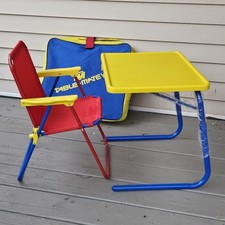 Mesa e cadeira dobrável portátil Table Mate 4 crianças com bolsa de armazenamento  comprar usado  Enviando para Brazil