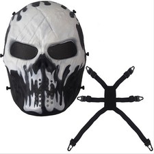 Usado, Máscara de proteção facial completa tática Airsoft paintball caveira esqueleto exército ao ar livre comprar usado  Enviando para Brazil